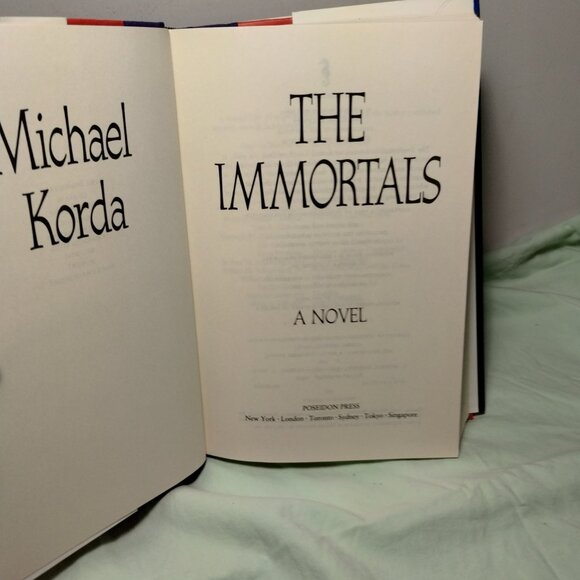1st Print The Immortals Michael Korda 1st Ed Hardcover Book - Picture 4 of 5
